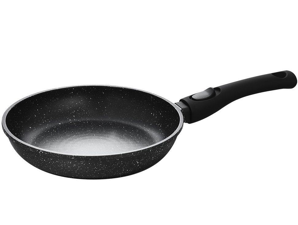 Smoke-Free Die Cast Aluminum Non-Stick Frypan with Detachable Handle