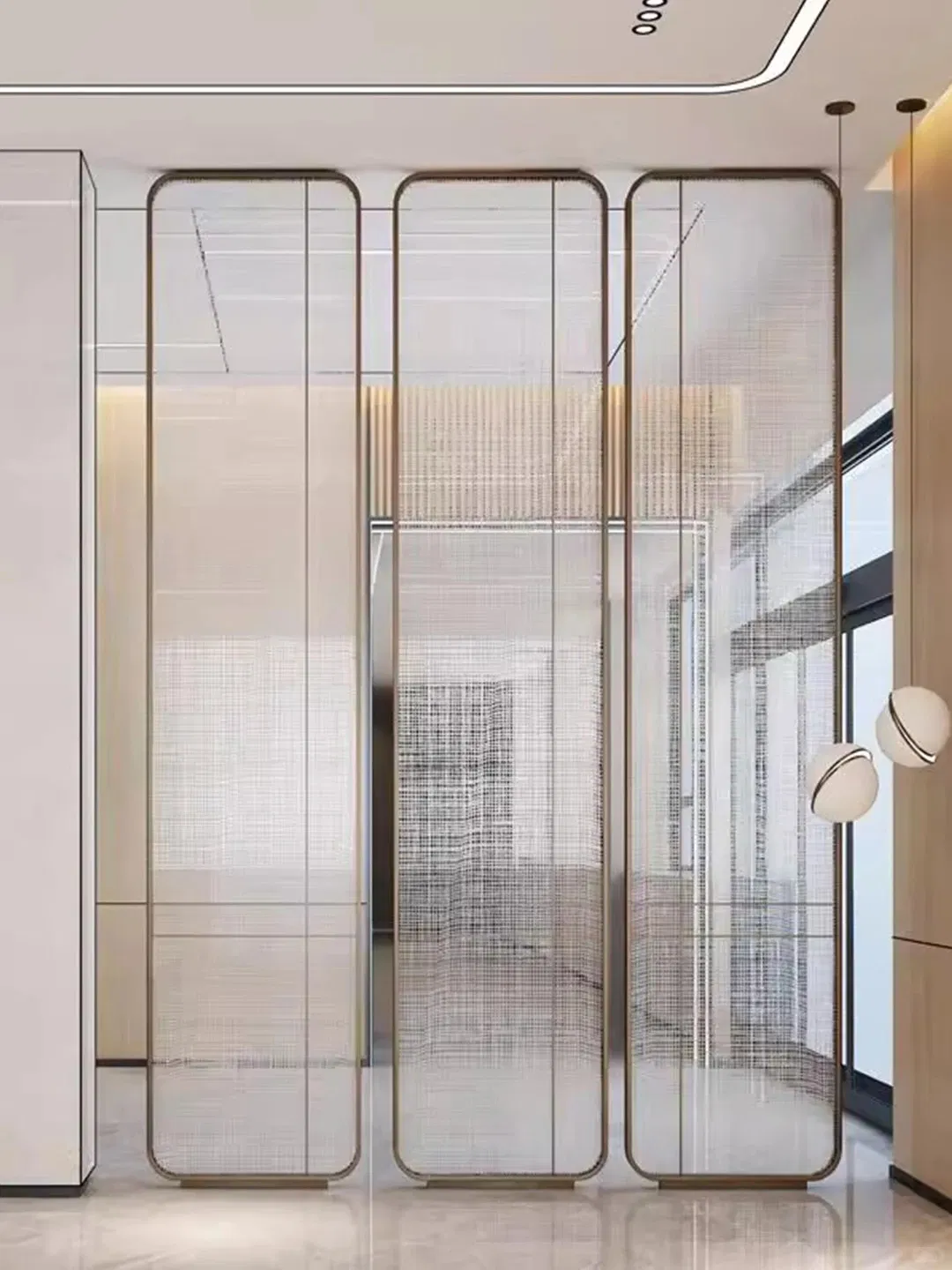 Stylish Stainless Steel Screen Room Divider with Custom Laser Cut Patterns
