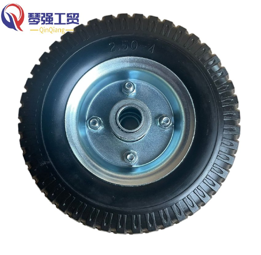 Field Mower Wheel 5 6 8 Inch Solid Rubber Caster Wheel for Lawnmower with Plain Bore Mowing Machine Castor