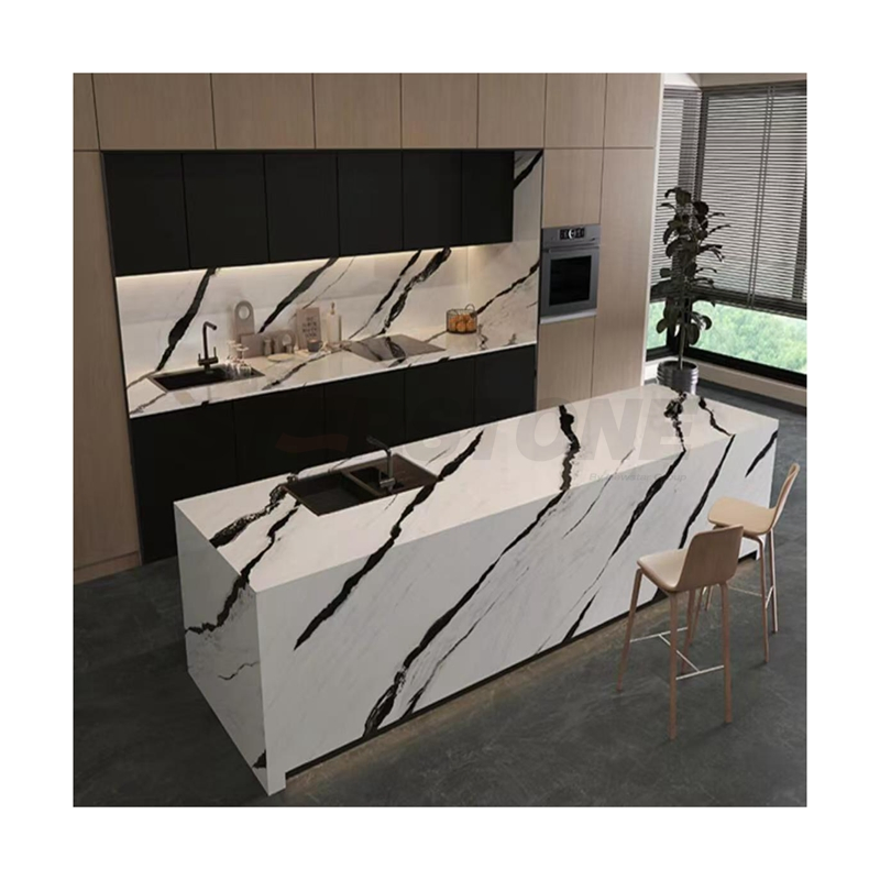 Wall Floor Tile Sintered Stone Custom Stone Indoor White Glazed Polished Tiles