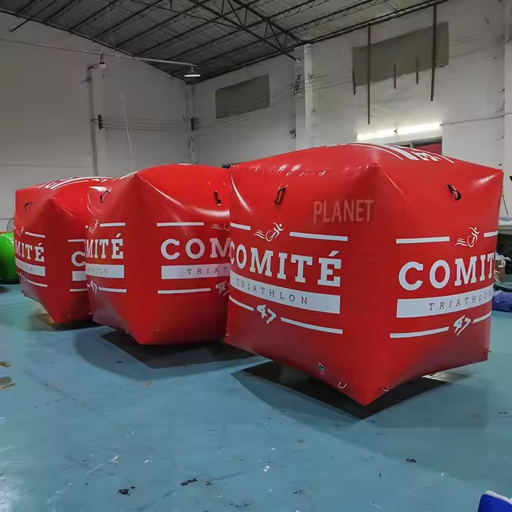Durable Cube Shaped PVC Buoy for Swimming Races and Events