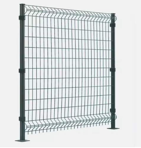 Best Selling Easy Installation Garden Security Perimeter 3D Curved Iron Wire Mesh Fence Peach Shape Post Fencing
