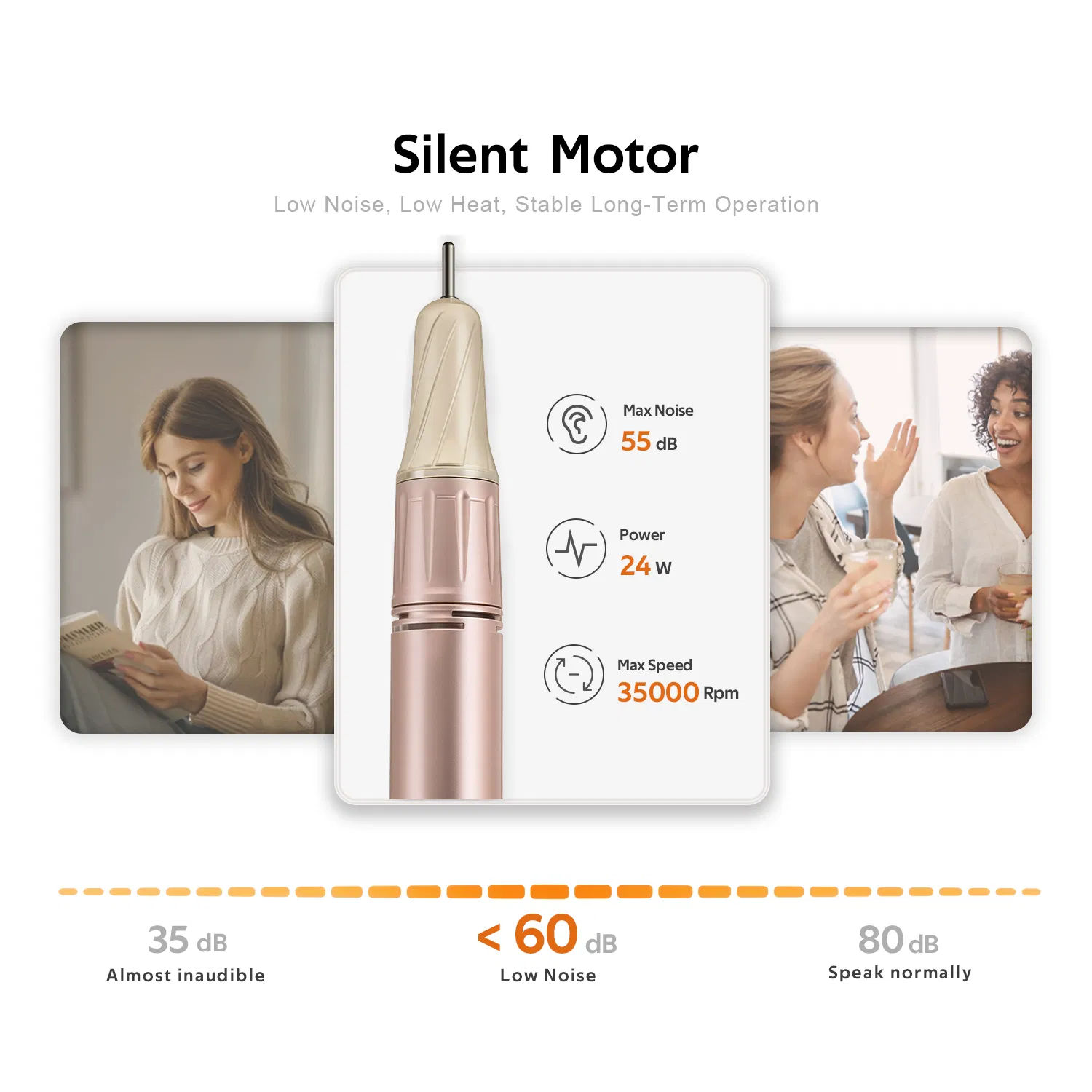 Wholesale Manicure Machine Low Vibration Popularity High Speed Cordless Nail Salon Equipment