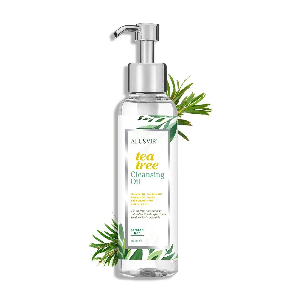 Natural Tea Tree Facial Cleansing Oil Makeup Remover Deep Cleansing Oil
