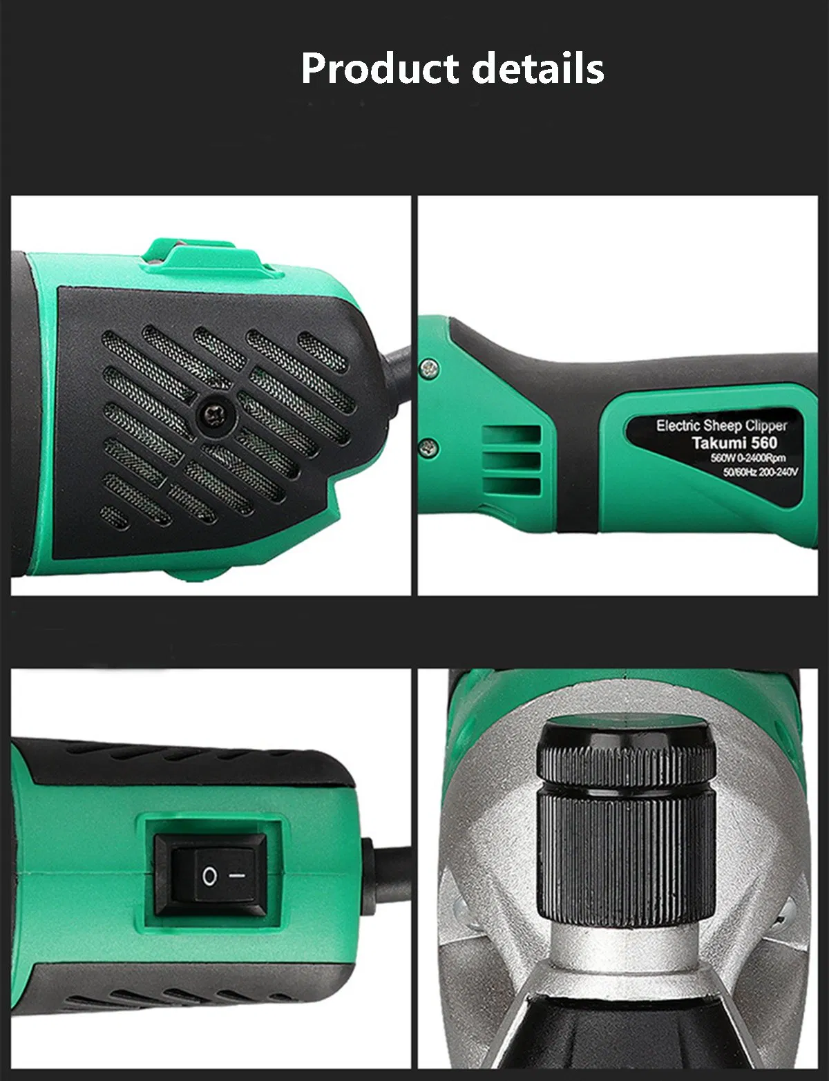 500W Professional Corded Electric Shearing Clippers for Animal Grooming Clippers (PT007)