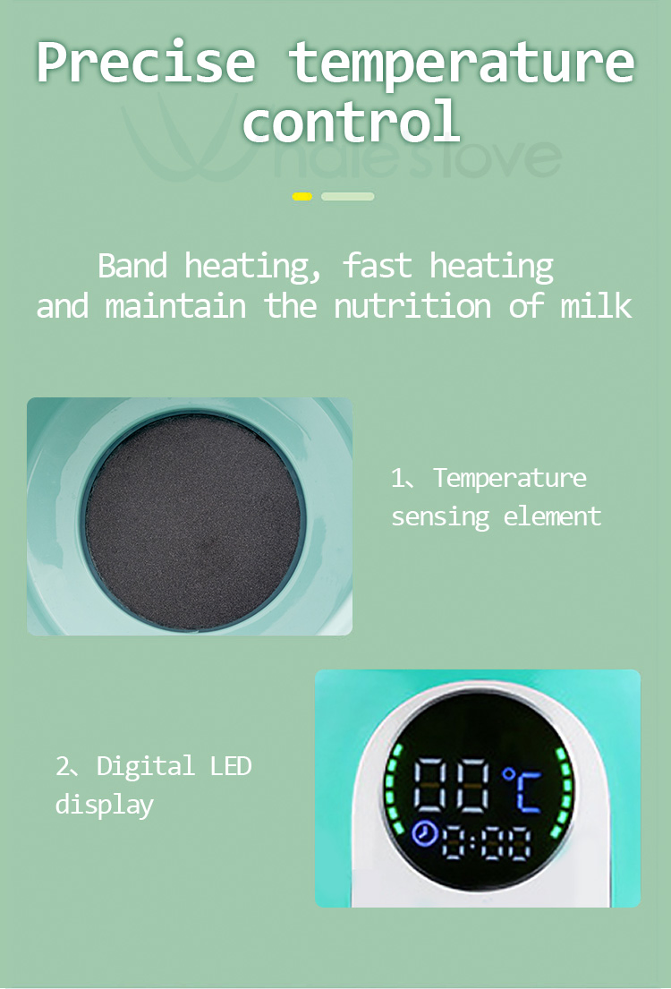 New Born Feeding Baby Bottle Warmer 3 Color LED Display Baby Milk Warmer with Sterilizer