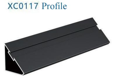 Champagne White Aluminum Profile Track Rail for Hanging Sliding Door Roller