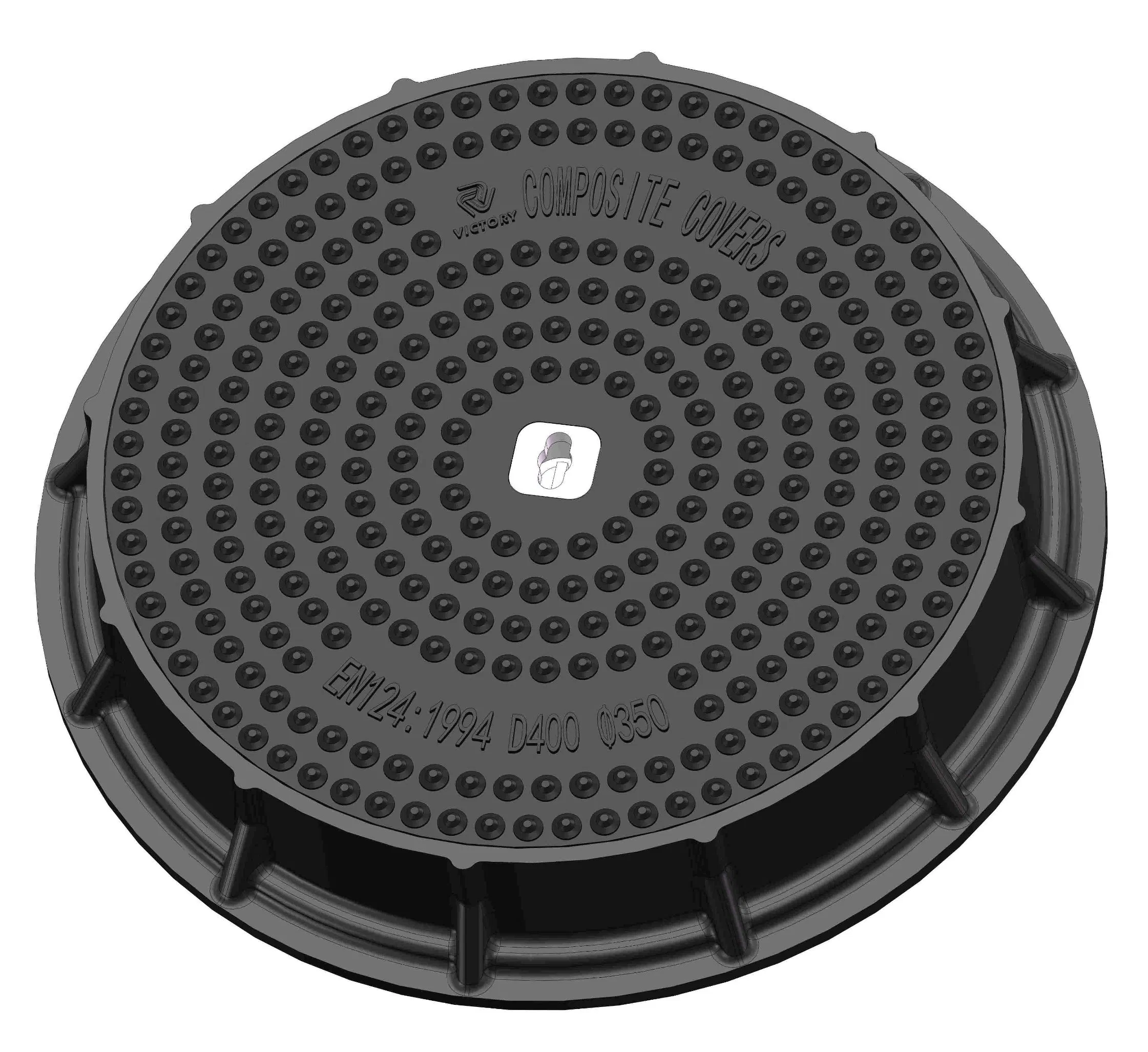 High Quality Waterproof SMC Composite Material Manhole Cover with Lock Watertight FRP GRP Fiberglass Round Manhole Cover Resin Seal and Locking Manhole Covers