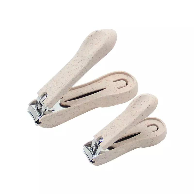 Foshan Environmentally Friendly New Kind Middle Nail Clippers Cutter with Wheat Straw Plastic Case Collector