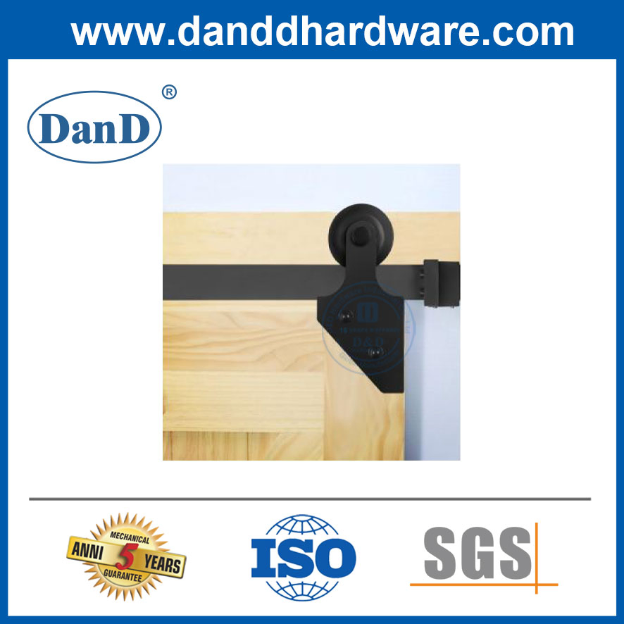 Exterior Barn Door Hardware Black Color Wooden Sliding Door Fitting