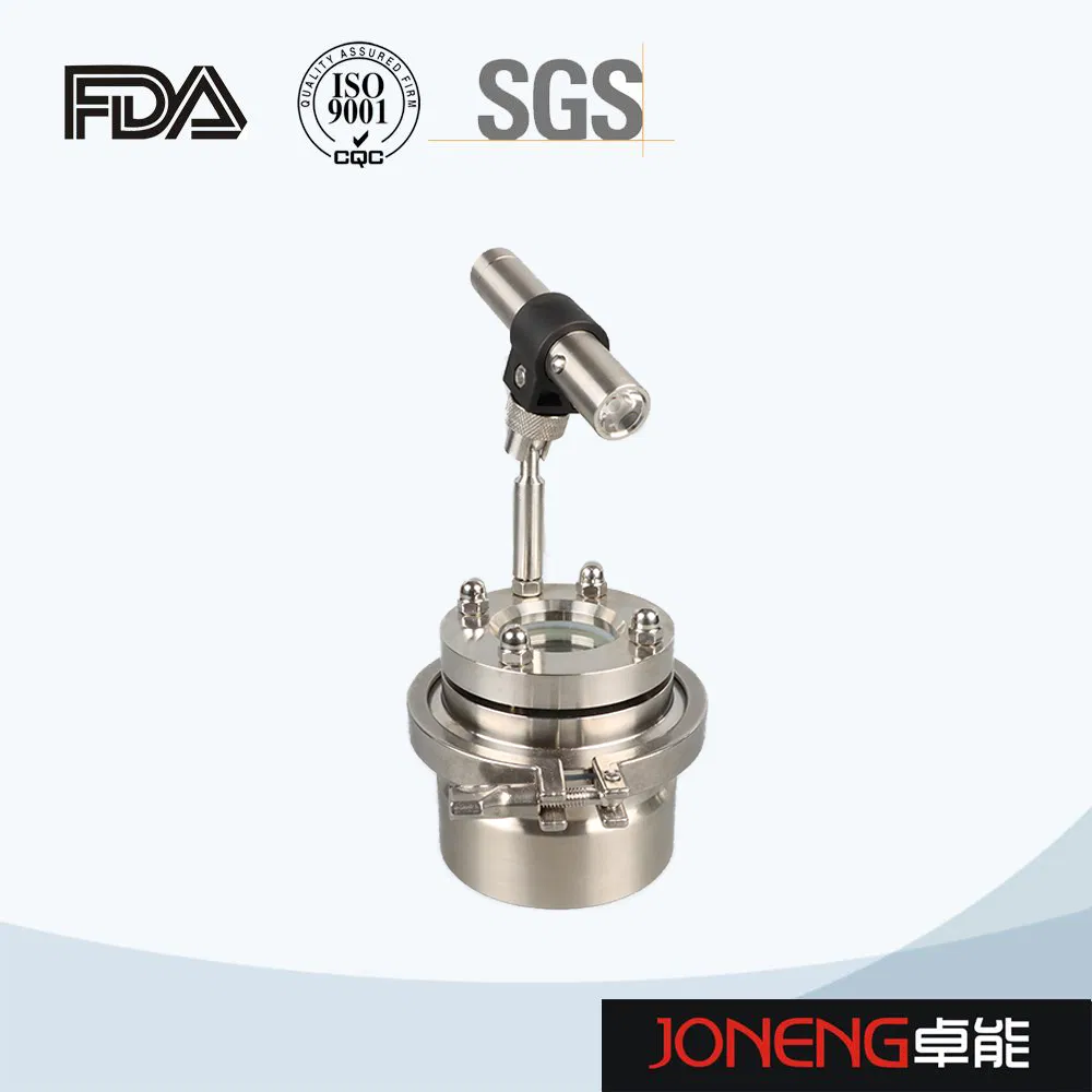 Hastelloy Sanitary Light Indicator Brewing Sight Glass Pipe Fittings with LED (JN-SG1005)