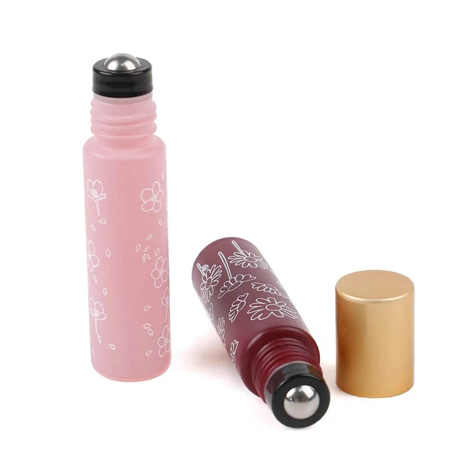 10ml Roll Portable Refillable Clear Perfume Sample Opener and Dropper Included Essential Oil Bottles with Stainless Steel Balls