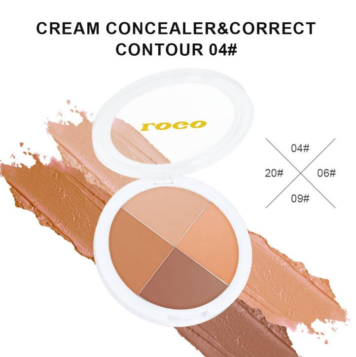 High Definite 4 Colors Concealer Palettte Waterproof DIY Matte Concealer Private Label