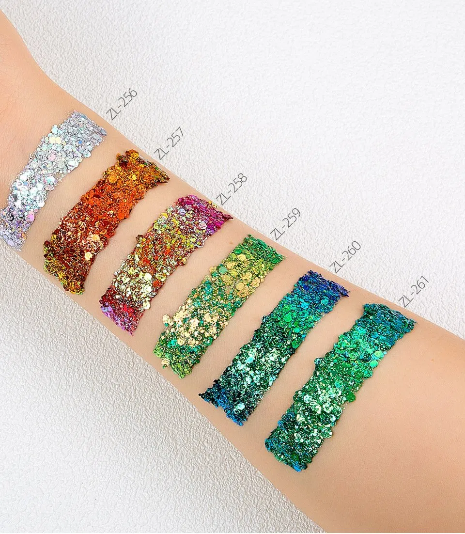Wholesale Makeup Chameleon Face Hair Nail Eye Body Art Liquid Glitter Gel