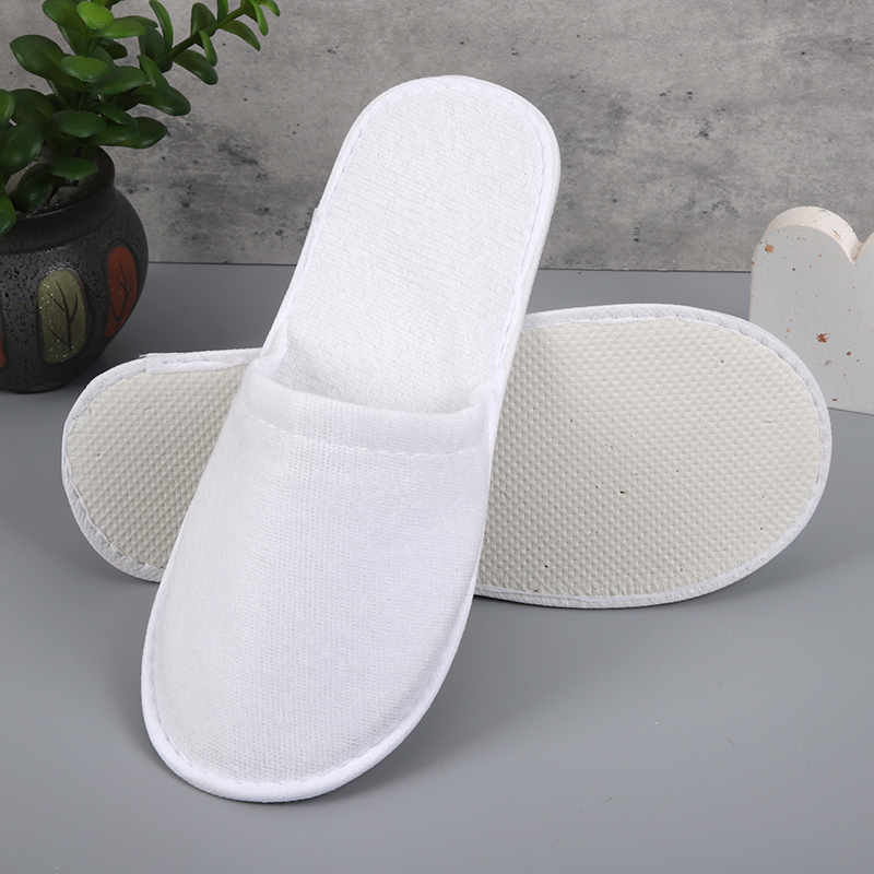 Luxury Hotel White Brushed Plush Slippers Hotel Resort SPA Disposable Slippers