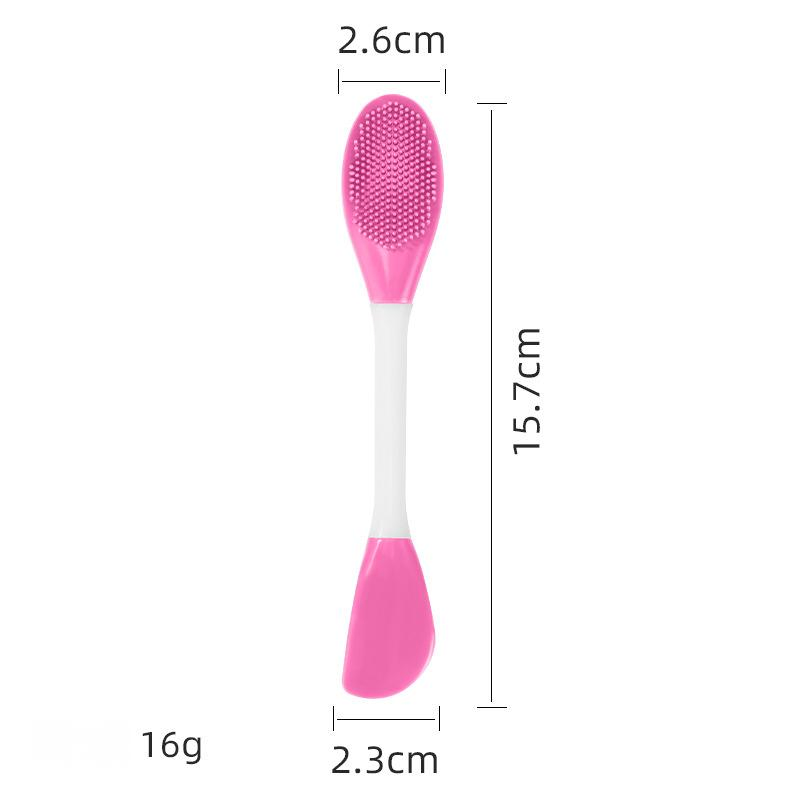 Portable Dual-Headed Silicone Beauty Tool Clay Mask Applicator, Pore Cleansing & Facial Cleansing Brush
