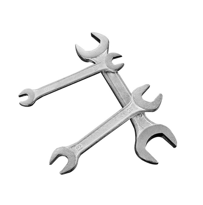 Heavy-Duty Open-End Wrench with Dual Heads for Efficiency