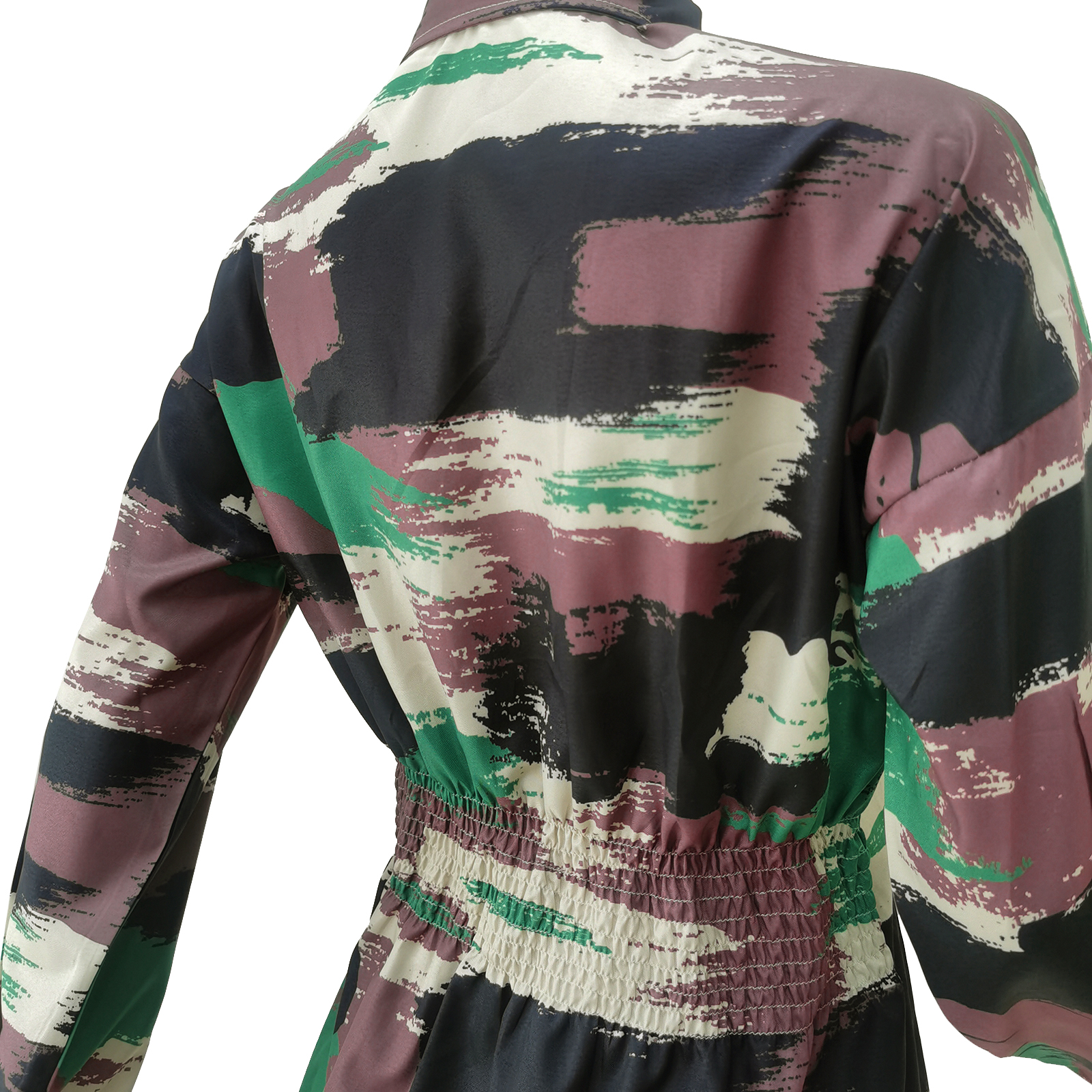 Платье-рубашка женское камуфляж для клуба