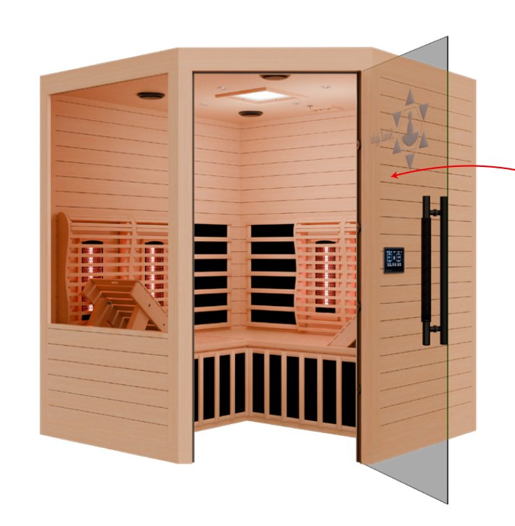 Элитная сауна Catalonia на дровах, золотой дизайн