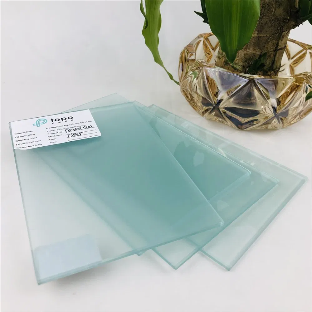 3mm-12mm Acid Etched Frosted Sandblasted Satin Glass for Shower Room (FG-TP)