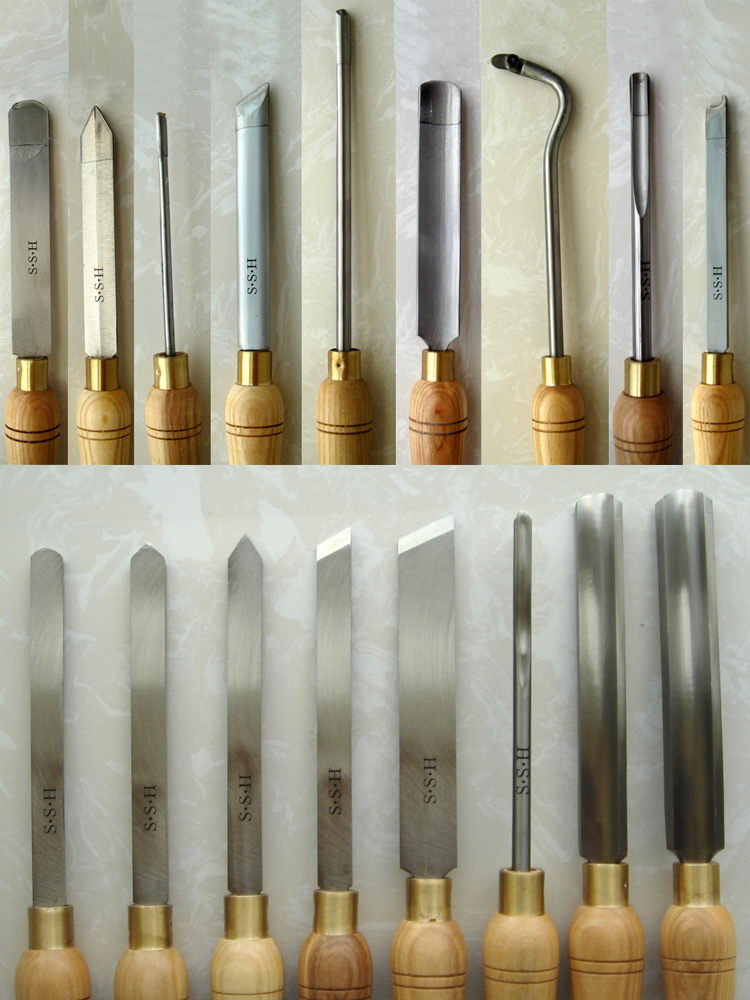 HSS Wood Turning Tools with Wooden Case for Wood Carving with High Speed
