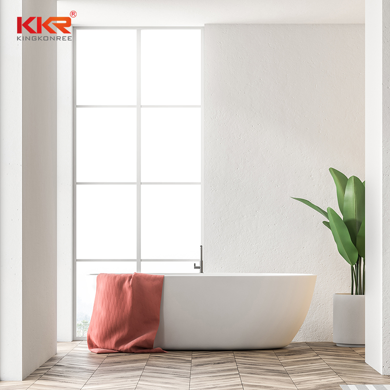 Hotel Project Resin Stone Adult Portable Bathtub Solid Surface Freestanding Bathtub