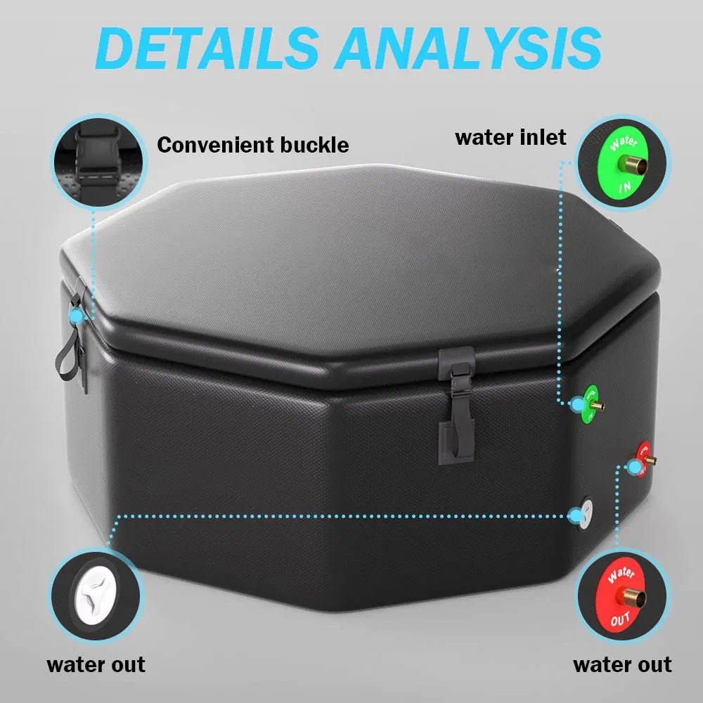 Factory Custom OEM ODM Sports Recovery Inflatable Portable Ice Cold Plunge Bath Tubs for Athletes Commercial Gym