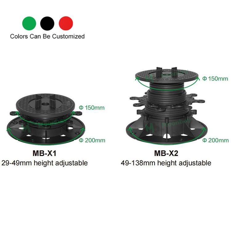 Adjustable Plastic Raised Floor Pedestal Porcelain Tile Supportl for Paving