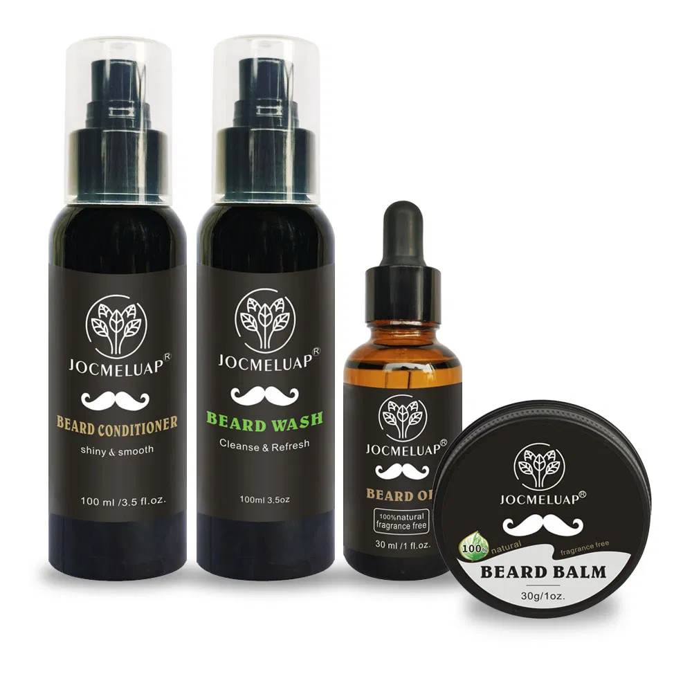 Private Label Organic Beard Care Kit OEM/ODM Moisturize and Soften Smoothing Beard Set Gifts for Men
