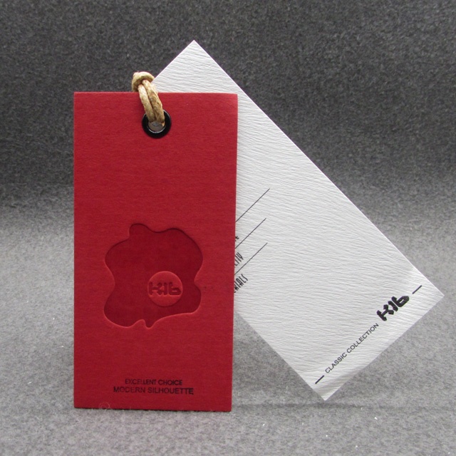 Бирки для одежды с логотипом подвесные