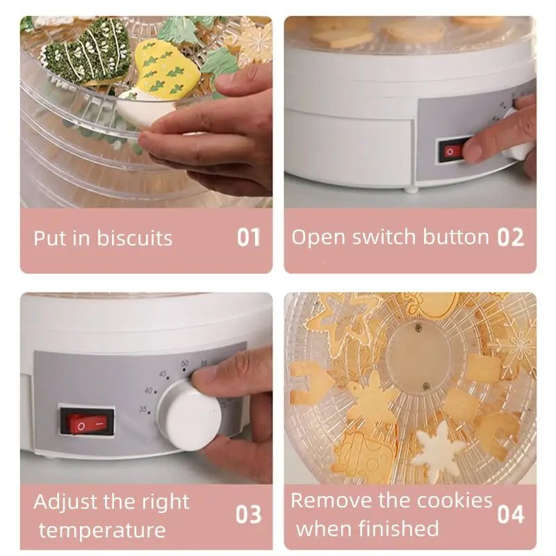 OEM Home Use 245W 5PCS Stackable Tier Commercial Health Food Dehydrator