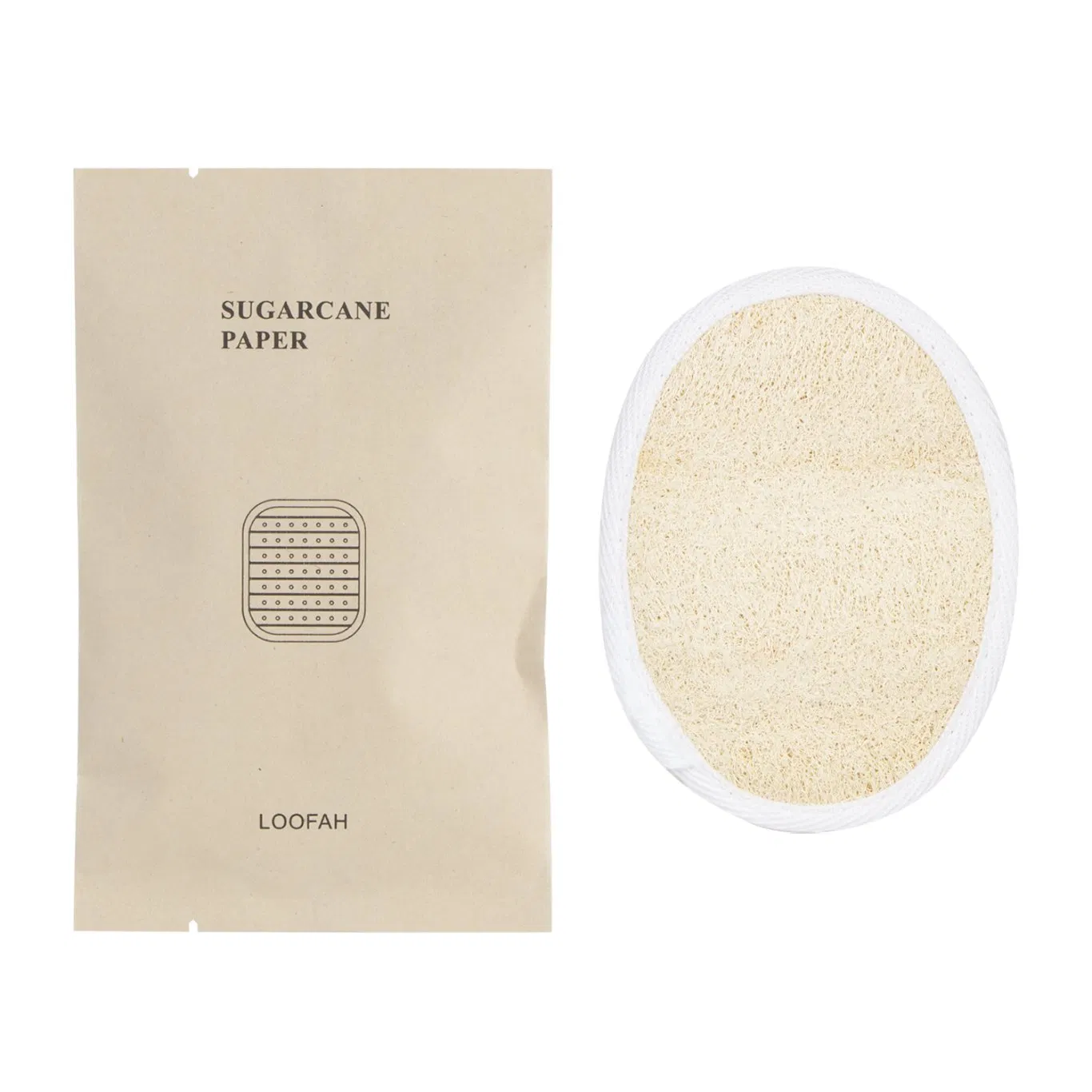 Hotel Disposable Natural Loofah Bath Sponge Body Scrubber