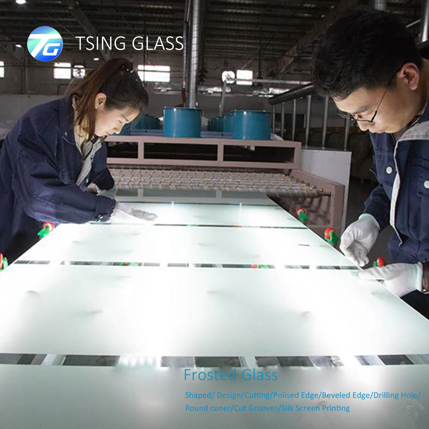 Clear Colored Tinted Tempered Glass Laminated Glass Patterned Figured Acid Etched Frosted Glass Sandblasted Glass for Office Windows Door Shower Room