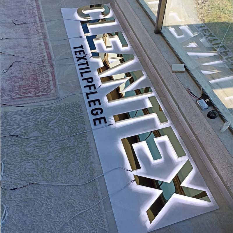 Ezd Stainless Steel Laser Cut Illuminated Backlit Advertising Channel Letters