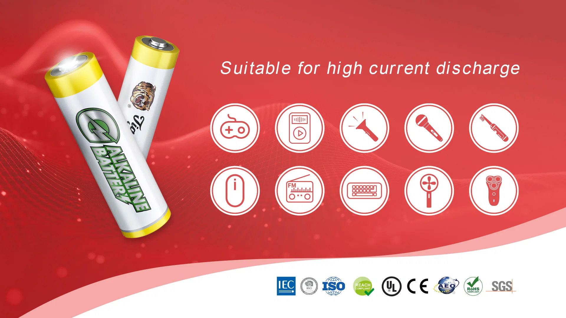 Wireless Microphone Batteries Tiger Head Brand G Alkaline Battery Lr6