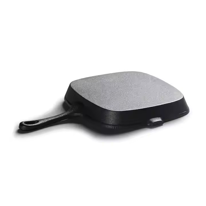 Cast Iron Cookware 10.5 Inch Preseasoned Square Cast Iron Grill Pan