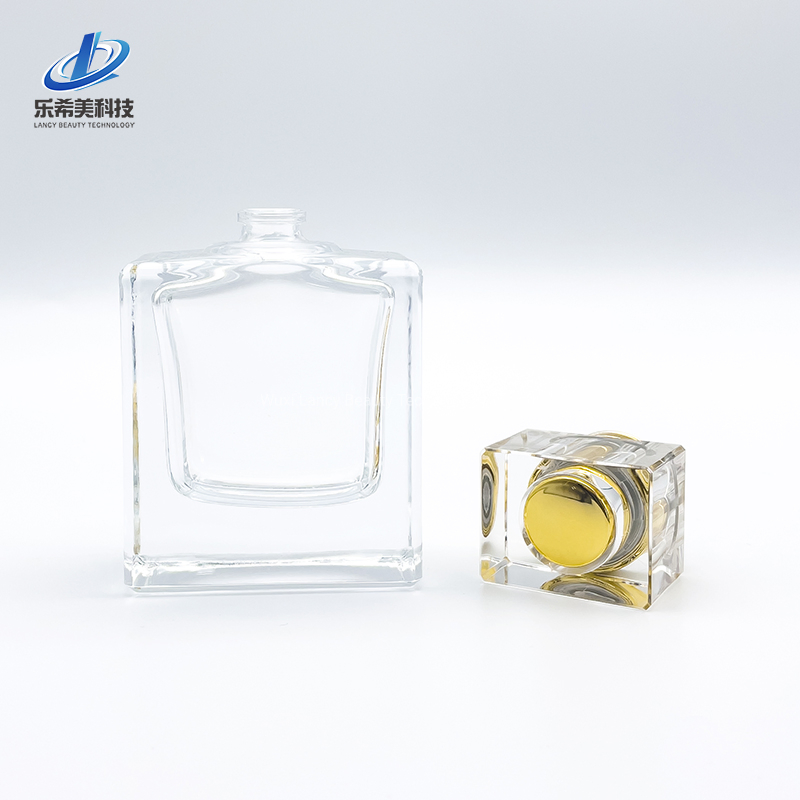 100ml Perfume Glass Bottle Cosmetic Glass Packaging Stealing Cap with Sprayer Empty Bottle