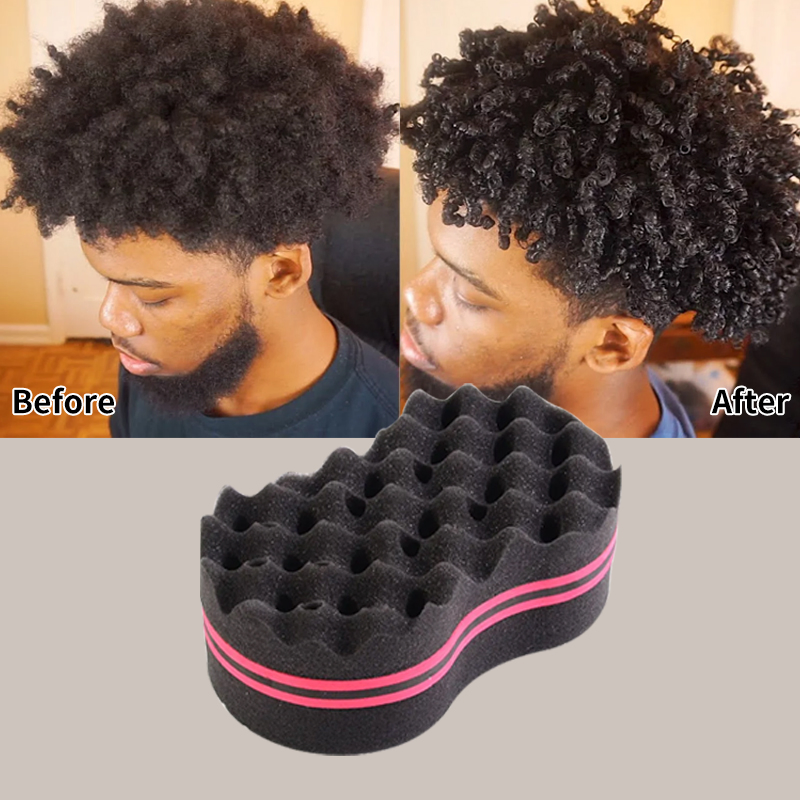 Curl Sponge Twist Wholesale Black Men Wave Brush Hair Style Afro Hair Twist Sponge with Holes