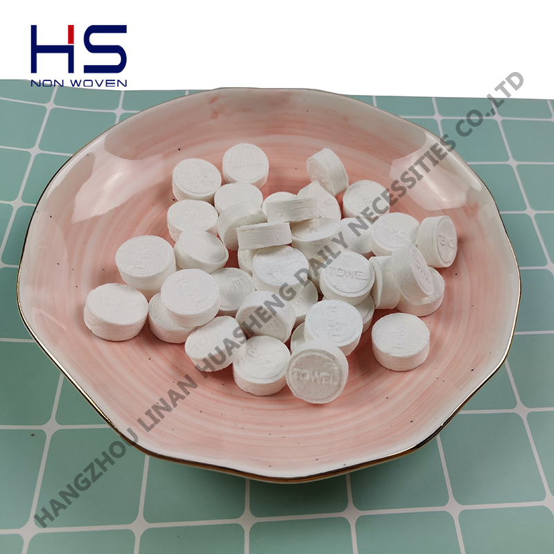 100% Biodegradable Nonwoven Spunlace Compressed Towel Tablet Tissue