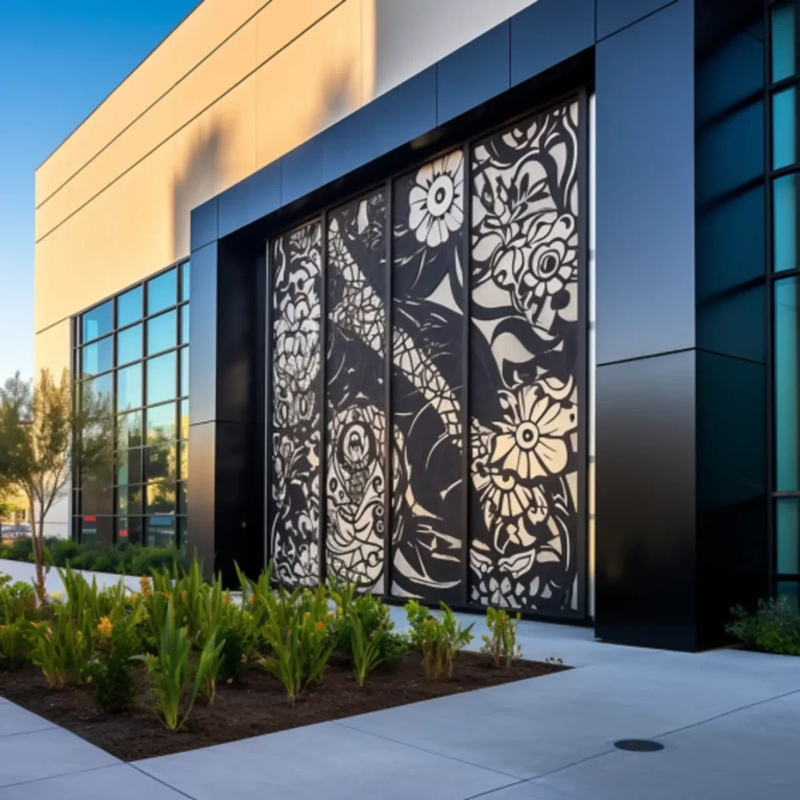 Anti Fading Building Facade Cladding Custom Wood Grain Extruded Cladding Aluminum Panels From China Aluminum Factory