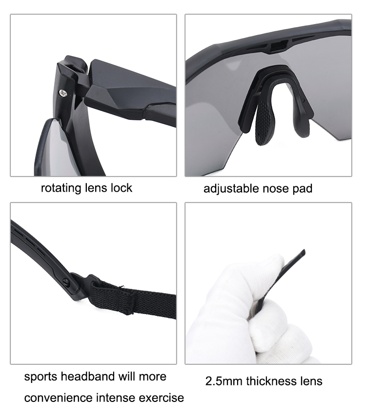 Hot Selling Eye Protection Sport Sunglasses High Impact Tactical Goggles Shooting Glasses