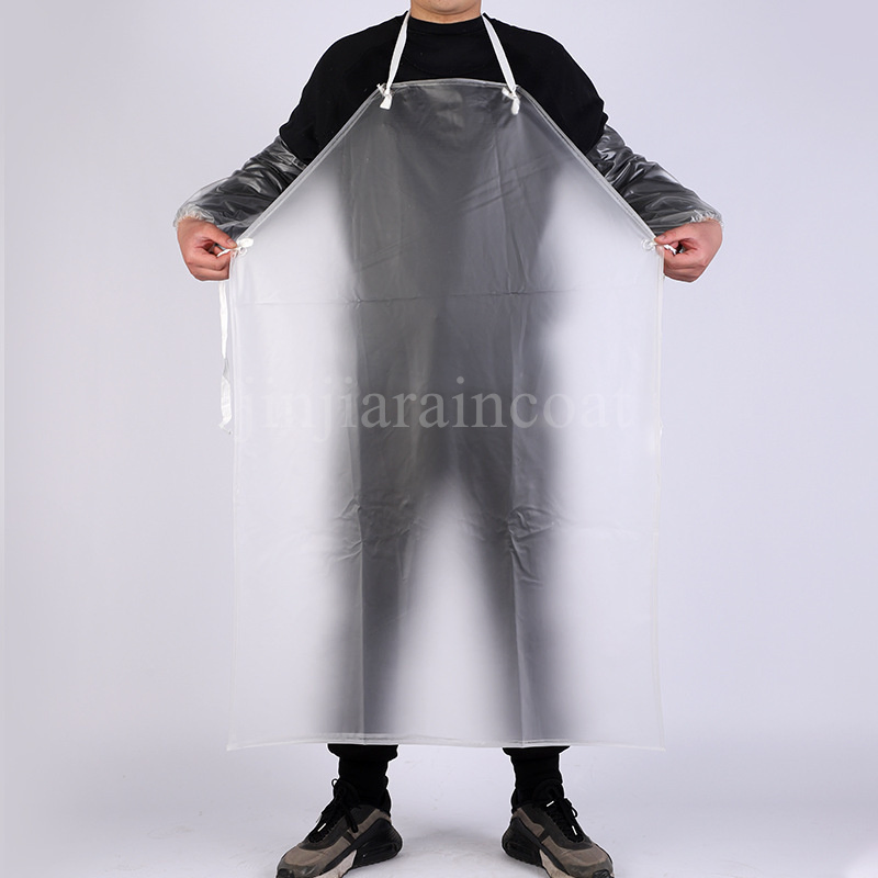 Wholesale PVC Halter Apron Wear-Resistant Acid-Base Resistant Cleaning Transparent PVC Apron