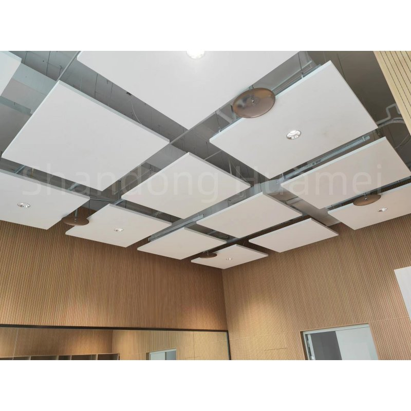 Eco-Friendly Decorative Hanging Ceiling Acoustic Ceiling Panels Sound Proof Fiberglass Panels