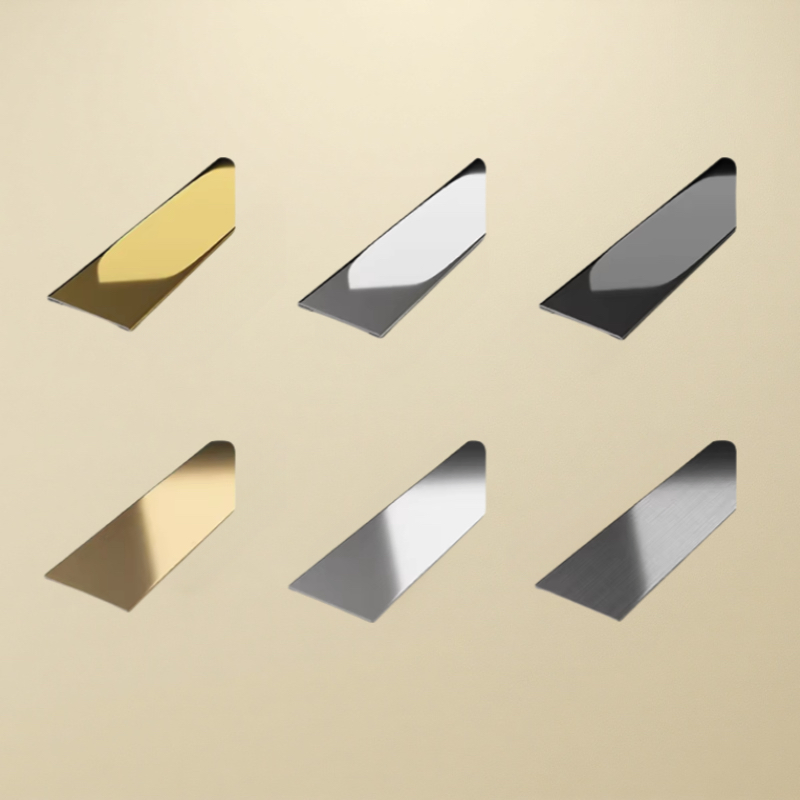 India 201 Stainless Steel Decorative Flat Strip with Self-Adhesive Tape for Wall Molding and Floor Transitions