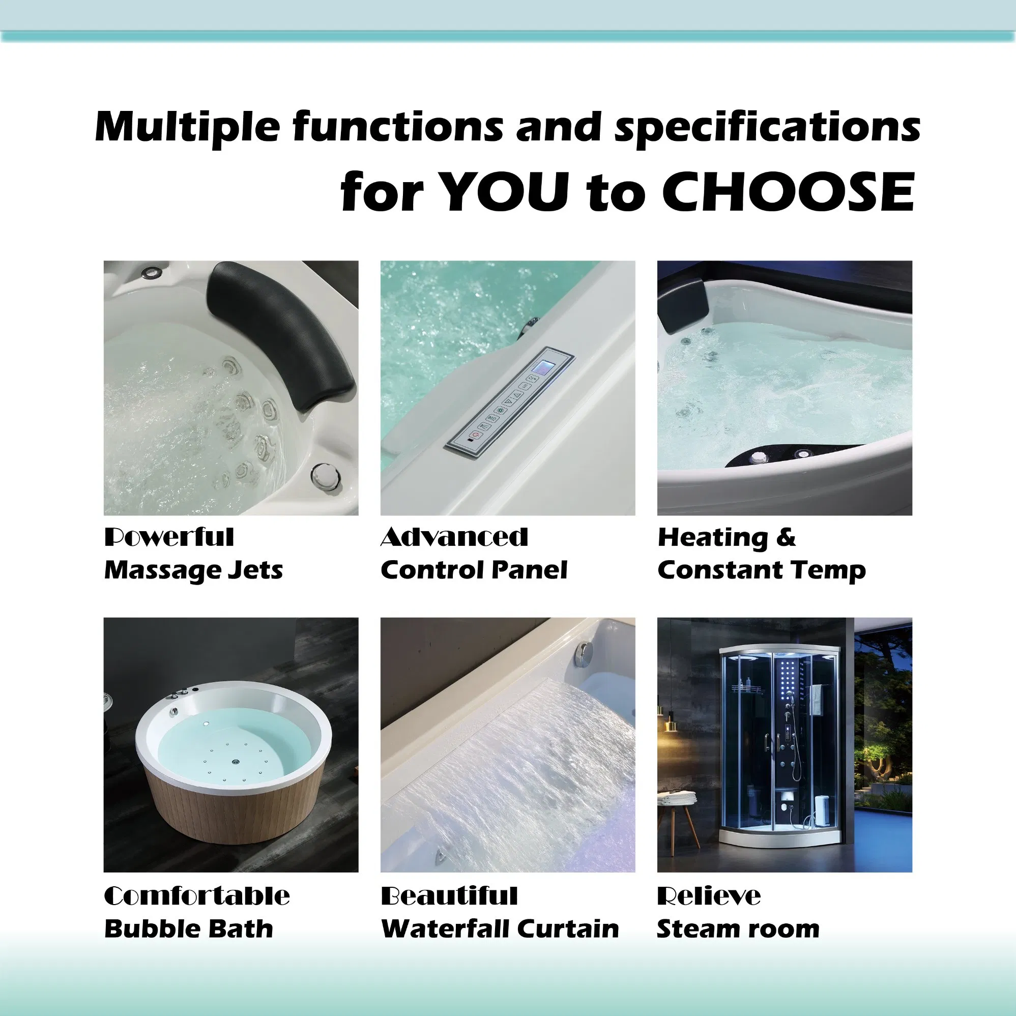 Classic Reunion Perfect Circle Chinese Wooden Style Bubble Bathtub for Family Homestay&Household