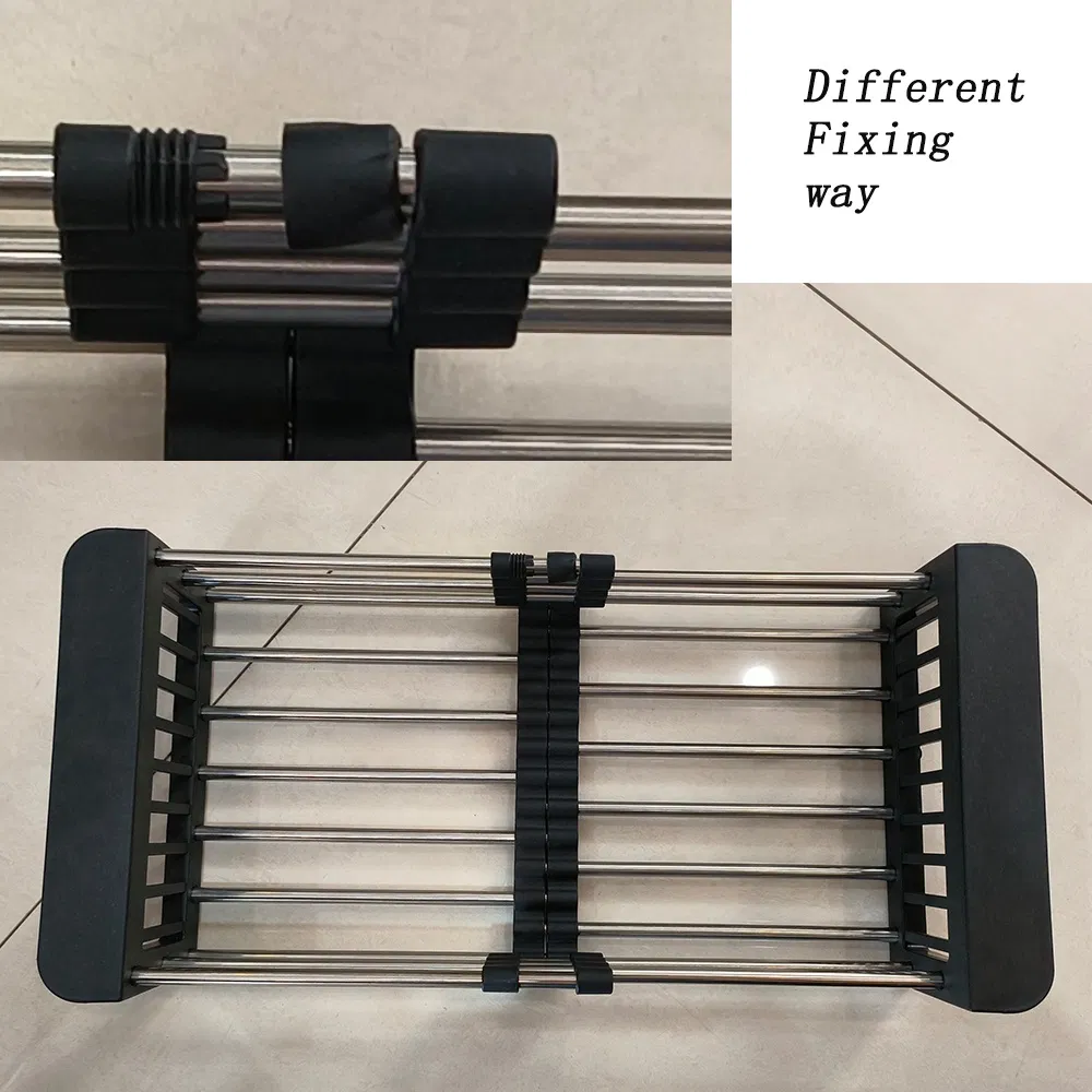 Wholesale Kitchen Sink Part Retractable Drain Basket Axial Fixing Flexible 304 Screw Locke Expansion Basket