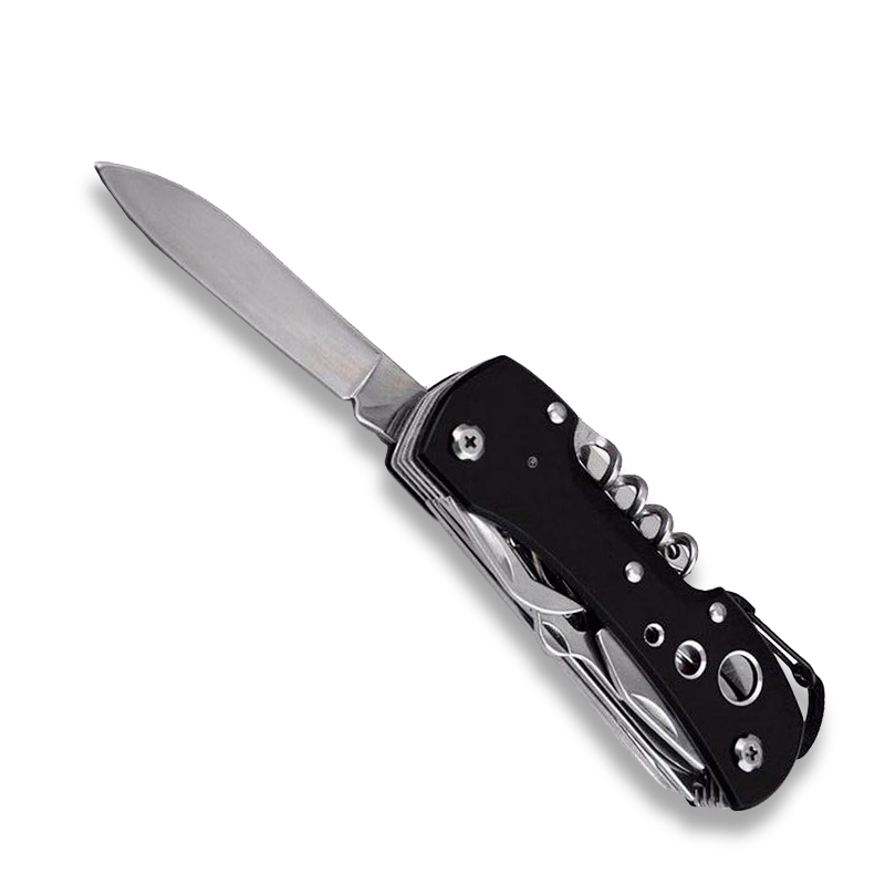 12-in-1 Multi Function Stainless Steel Swis Style Pocket Knife with Opener Screwdrivers Saw Scissors