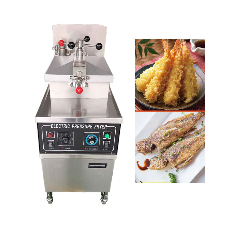 Benfu Stainless Steel Chicken Pressure Professional Deep Fryer Gas Fryer with 2 Tank