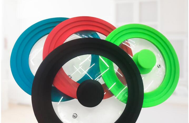 Universal FDA Food Grade Glass Silicone Pot Cover Lid