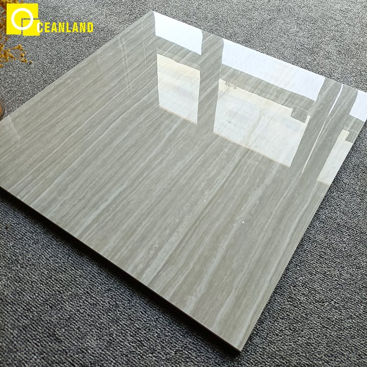 China Factory Wooden Like 600X600 Full Polished Glazed Tile